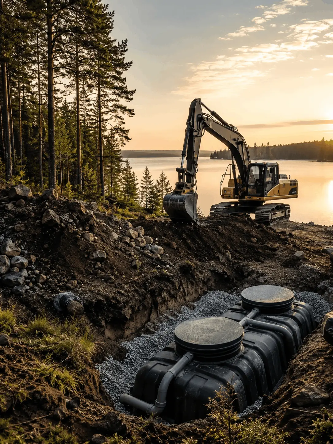 Hjo Grävtjänst på plats